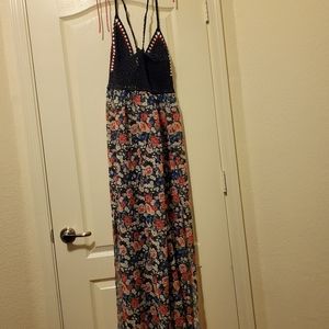 Crochet bust maxi dress